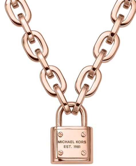 michael kors chain statement necklace rose gold|Michael Kors rose gold aviators.